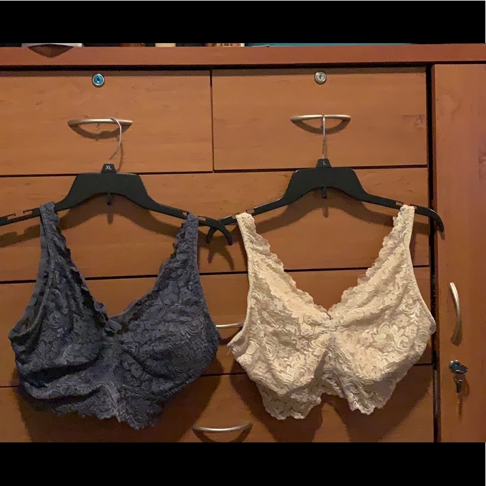 Two bralettes
